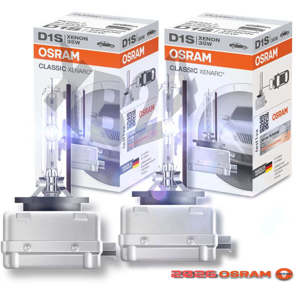 OSRAM D1S 2 PIECES XENON LAMP 66140 CLC XENARC ORIGINAL & NEW